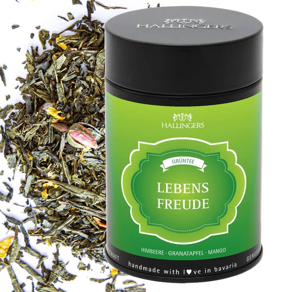 Hallingers Lebensfreude - Loose Green Tea with Raspberry, Pomegranate &