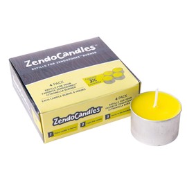 ZendoZones 18ZENCAND 3% Citronella Candles Refill for Burners, Pack of 4