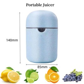 FUZVOL Lemon Squeezer,Portable Orange Juicer Lime Juicer with Two Ways of Use,Manual Citrus Lemon Juicer Cup for Different Fruits(Blue)