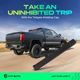 YHTAUTO Tailgate Molding Cap Fit for Ford F-150 2009-2014 | Texture Black Rear Right Passenger Side Tailgate Top Cap Protector Molding Trim Cover