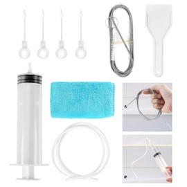 9 Pieces Fridge Cleaning Set Fridge Drain Hole Cleaning Set Pipe Cleaning Spiral Brush Drain Hole Remover for Household Cleaning of the Fridge Unblock Drain Holes Kitchen