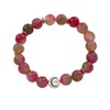 Alex and Ani Pink Agate Beaded Stretch Bracelet