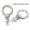 sourcing map M4 3/16"x1.18" Stainless Steel Eye Bolts Threaded Screw