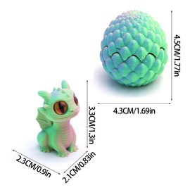 Hitchuey 3D Printed Dragon Eggs, 5 Surprise Dragon Eggs Set, Children's Toy, Colourful Ornaments, Desk Decorations for Stress Relief, Perfect for Christmas, Easter, Birthday Decorations
