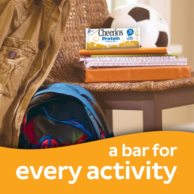Cheerios Protein Chewy Bars, Snack Bars, Chocolate Peanut Butter, 5