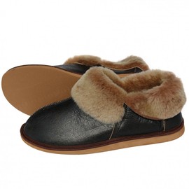 Jungle Premium Lambskin Slippers 100% Merino Sheepskin, brown