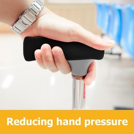 TOVINANNA Cane Handle Cushion, 2Pcs Cane Handle Grip Replacement, Nonslip Cane Handle Cover Walking Cane Accessories