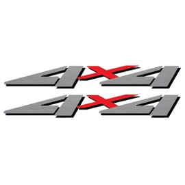 Aftermarket Replacement for 1999 2000 2001 4x4 Decals for F-250 HD F-350 Super Duty Truck 4WD Regular Silver