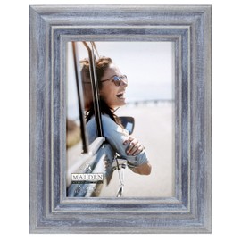 Malden International Designs 5x7 Rustic Denim Blue Picture Frame