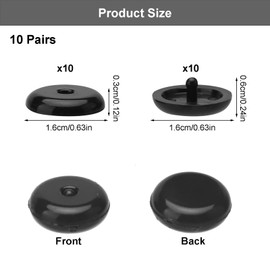 APOMOONS Sicherheitsgurt Stopper Knöpfe 10 Paar, Sicherheitsgurt Clip, Rutschfeste Gurtstopper Gurtschloss, Universal Sicherheitsschnalle Auto (Schwarz)