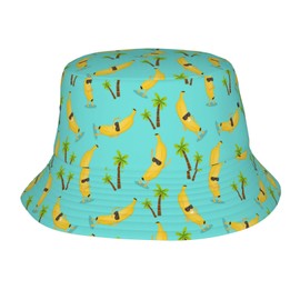 Cool Banana Bucket Hat Summer Beach Travel Sun Hat Packable Fisherman Cap for Men Women