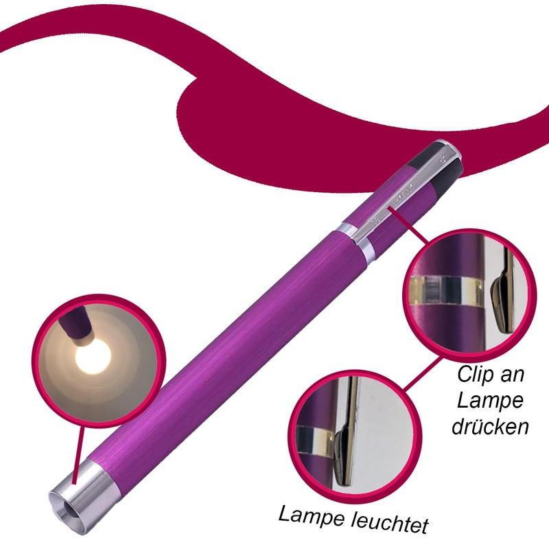 Diagnostic Light / Mini Torch Aluminium with Clip Switch Various