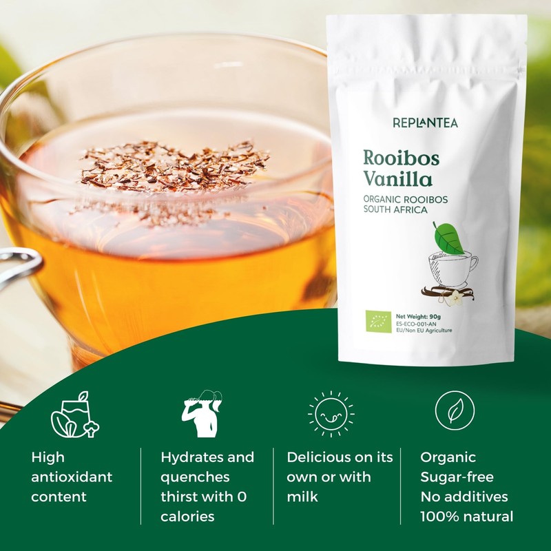Rooibos Vanilla Tea Organic 90g (45 Cups) | Premium Loose