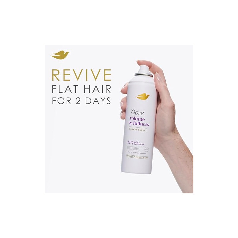 Dove Dry Shampoo Spray, Volume & Fullness, Absorbs Oil to