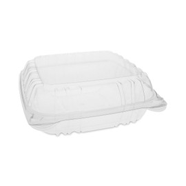Pactiv YCI821200000 Hinged Lid Container, 8.34-Inch x 8.24-Inch, Clear, 200/Carton