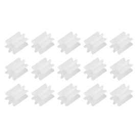 sourcing map 15Pcs Plastic Gears 8 Teeth Plastic Shaft Gears Model 082AA Reduction Gear for RC Car Model DIY Robot,White Module 0.5