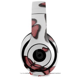 Skin Decal Wrap Works with Beats Studio 2 and 3 Wired and Wireless Headphones Butterflies Pink Skin Only Headphones NOT Included