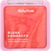 RUBY ROSE Rubor Compacto en Polvo, Tono Naranja, Textura Satinada,