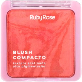 RUBY ROSE Rubor Compacto en Polvo, Tono Naranja, Textura Satinada, Alta Pigmentación, Acabado Natural, para Mejillas (BC50 PRECIOUS)
