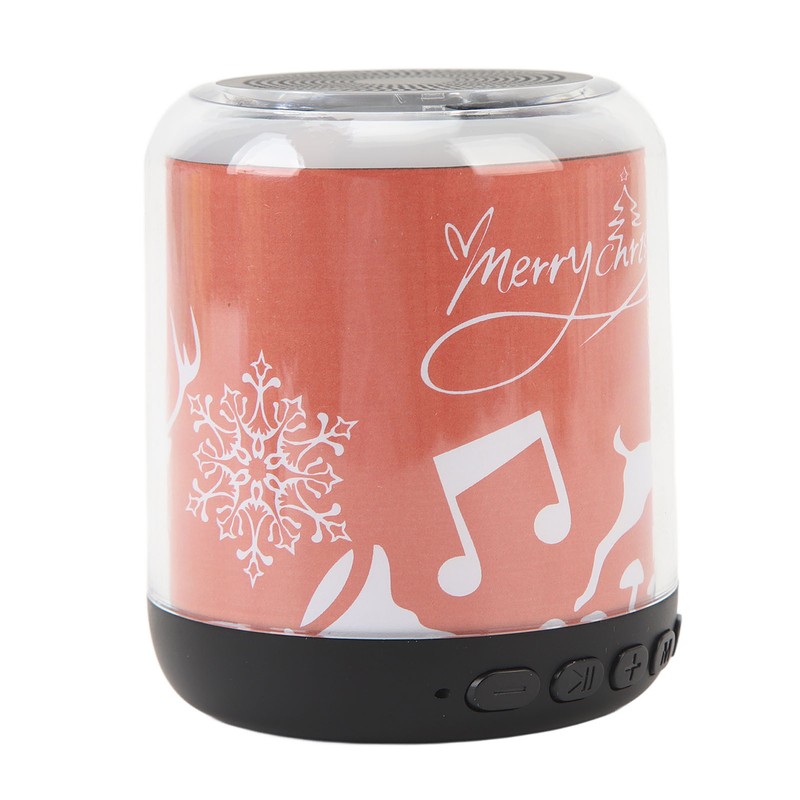 Mini Bluetooth Speaker Christmas Pattern Festive Atmosphere RGB Music Player