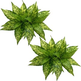 Artificial Agave Fake Plants, Faux Grass Shrubs Plastic Flower Plant for Wedding Party Office Indoor Outdoor Home Yard Garden Greenery Leaves Decor UV Resistant Planter Filler Decoration Yellow 4 Pack