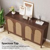 Tribesigns Set of 2 Rattan Sideboard Buffet Cabinet with Storage,