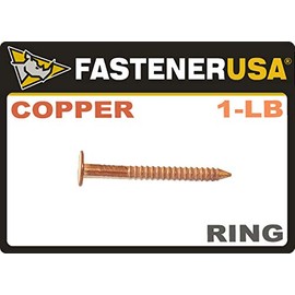 1 3/4" x 10GA 5D RING COPPER ROOFING/SLATING NAILS 1lb | CPR134R1