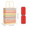 Mamfous 12 Bulk Kraft Paper Gift Bags 8.27" L x5.91
