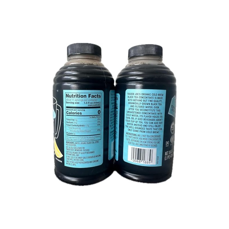 Generic Trader Joes Organic Cold Brew Black Tea Concentrate -