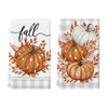 Artoid Mode Buffalo Plaid Pumpkins Autumn Dish Towels 42x65 cm