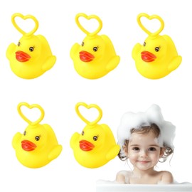 5Pcs Induction Duck Fishing Toy with Hook,Pool Floating Bath Ducks Toys,Duck Floating Water Toy,Floating Se/nsor Bath Toys,Funny Water Bath Toy,Paddling Pool Games,Plastic Ducks with Hooks for Pool