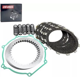 JINFANNIBI Clutch Plate Kit Heavy Duty Springs & Gasket for Kawasaki KFX450R KX450F KLX450R