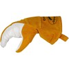 Caiman White/Gold Goat Grain Kontour Welding Gloves Arched Wrist Unlined