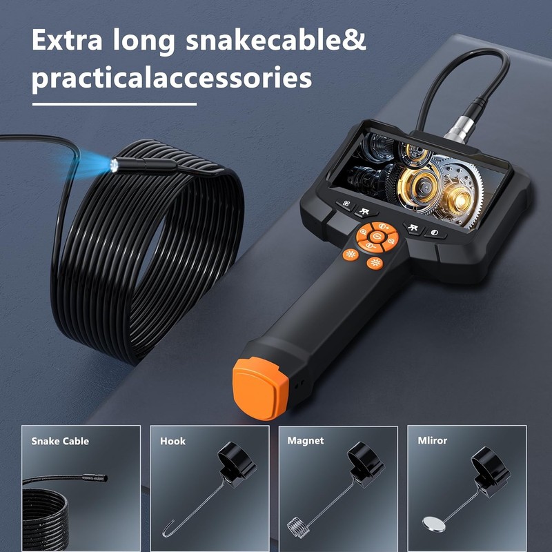 Endoscope Camera with Light, 8mm IP67 Waterproof Borescope Inspection Camera,