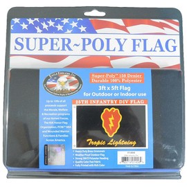 25th Infantry Division Tropic Lightning Black Flag 3' x 5'