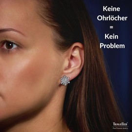 Traveller Clip On Earrings Flower Crystals Various Colours, Crystal