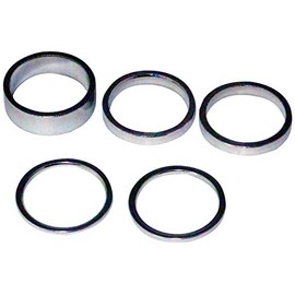 Bazooka AAHSIL Aluminum Head Spacer Set, 1-1/8, Silver, 0.08 inches (2 mm), 0.2 inches (5 mm), 0.4 inches (10 mm)