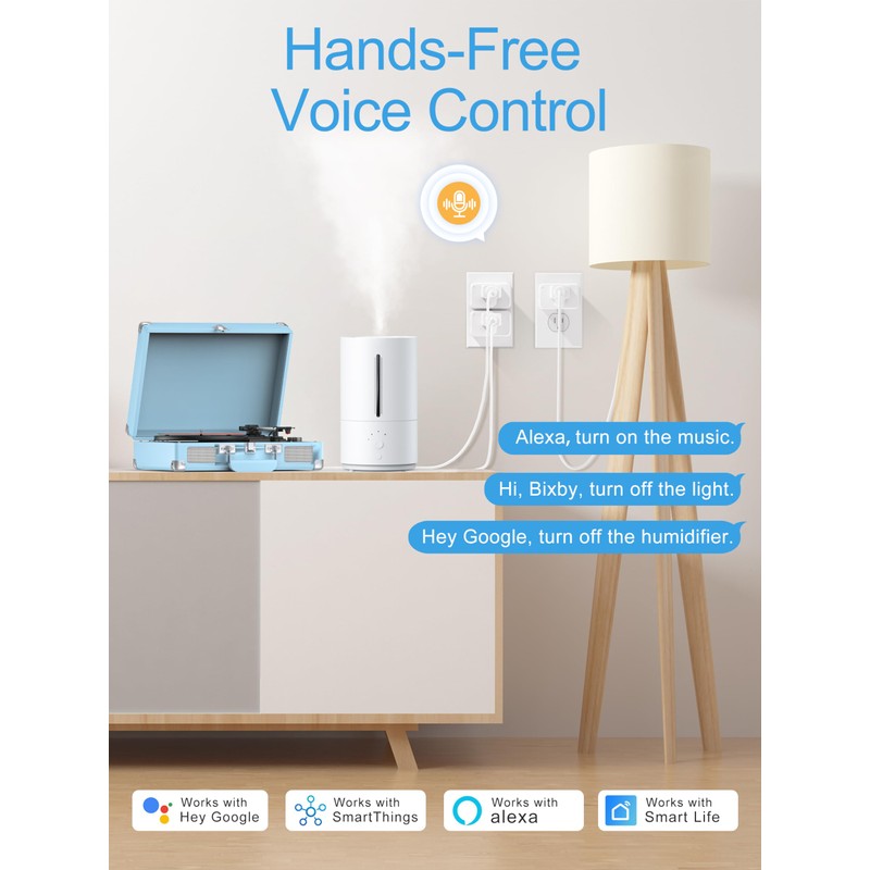EIGHTREE Mini Smart Plug 𝟓𝐆𝐇𝐳 𝐖𝐢-𝐅𝐢 𝐂𝐨𝐦𝐩𝐚𝐭𝐢𝐛𝐥𝐞 𝟏𝟓𝐀, 𝗘𝗻𝗲𝗿𝗴𝘆 𝗠𝗼𝗻𝗶𝘁𝗼𝗿𝗶𝗻𝗴,