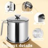 1.8L(61 fl. oz.) Bacon Grease Container, Stainless Steel Grease Container