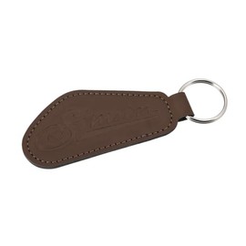 MZA Simson Brown Faux Leather Curved Keyring, brown