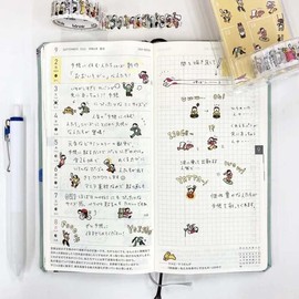 Bande 1-Sheet Peelable Masking Tape "People Living in a Notebook" Busy