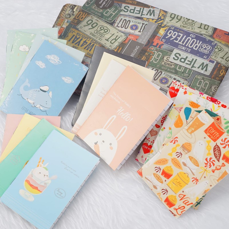 Pack of 16 Mini Diary Notebook A7 Notepad 10.5 x