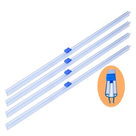 Plastic Wrap Cutter Slide Cutter - Reusable Snap-on Sliding Cutter Fit 18 inch Plastic Wrap Foil Wax Paper Parchment Paper Barbecue Paper Baking Paper Roll, Two Way Wrap Slide Cutter 4 pcs