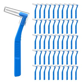 Fremouth Angle Interdental Brushes for Braces, Tight(0.7mm), L- Shaped Interproximal Floss for Dental Plaque Removal Health, 50 Count