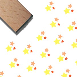 CRASPIRE Sterne Stempel Holzstempel Naturholz 3/5 Zoll Wiederverwendbar Vintage Quadratisch Dekorativ Mini Funkeln Druck Scrapbooking Siegel Für Tagebuch Planer Tagebuch Brief Karte Basteln DIY