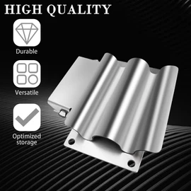 Neowah SH675SS Stainless Steel Tool Rack Holder, Heavy Duty Mount for Trucks, Trailers, Garage Walls, Holds Shovels, Rakes, Hand Tools