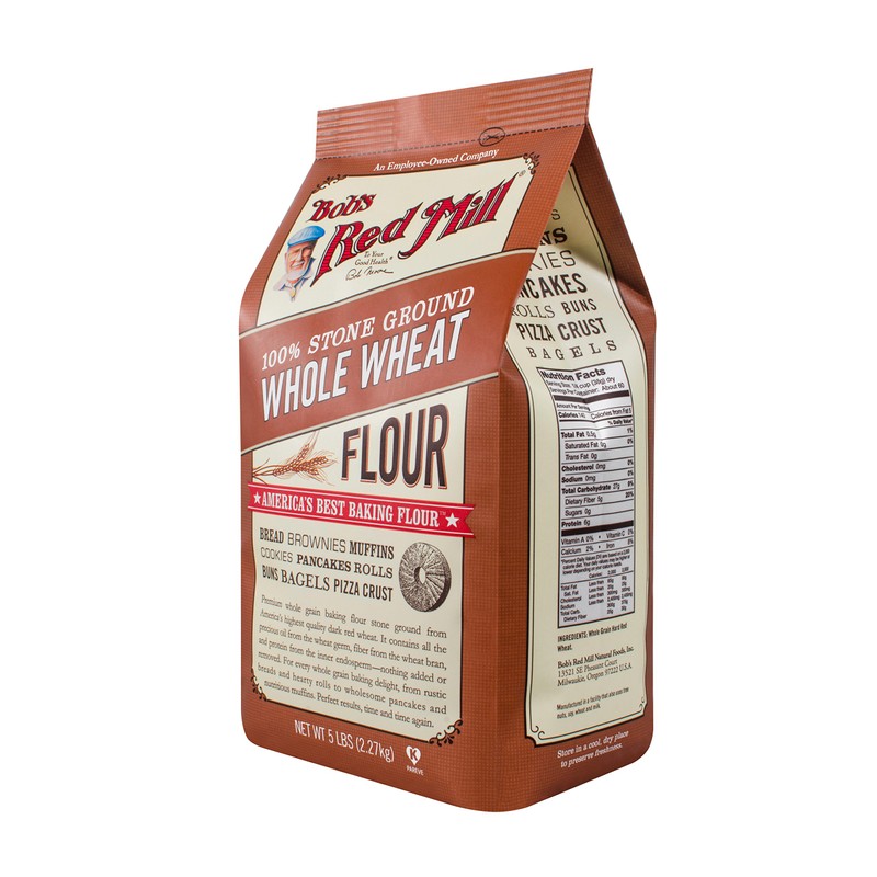 Bob's Red Mill Whole Wheat Flour, 5 Pound (Pack of