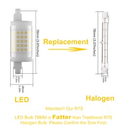 Familite R7S LED Bulb 78MM, 10W Dimmable J78 Flood Light, 100W Halogen T3 Replacement, Warm White 3000K, Pack of 4