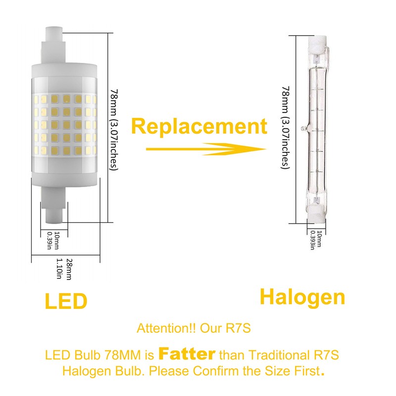 Familite R7S LED Bulb 78MM, 10W Dimmable J78 Flood Light,