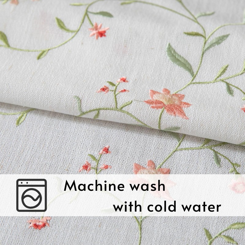 AIRCOWRIE Cotton Linen Tablecloth for Rectangle Tables, Heavy Duty Wrinkle